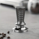 1pc, 304 Stainless Steel Coffee Tamper - Balanced Force 30 Lbs, Flat Bottom, Elastic Constant Force Filling Machine