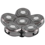 Men's Heads Electric Razor Blade 6 Blades Head Shaver Replacement Bald As Shown