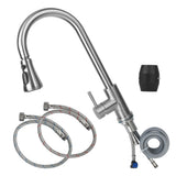 Single Handle Pull Down Stainless Steel Kitchen Faucet Deck Mounted Mixer Hot and Cold Water Taps Kitchen Accessories