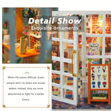 1 Set, Flower Assembled Dollhouse, Funny Assembled Toy, DIY Wooden Dollhouse Kit With Light, Assembled Puzzle House Assembled House Toy Valentine's Day Gifts Birthday Gifts Handmade Model Scene Flower Shop Kit DIY 3D Miniature Wooden Doll House Shop