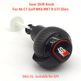 Carbon Fiber Gear Knob Electronic Shift Handle for Audi A6 C7 VW Golf 6 7 R GTI Slien