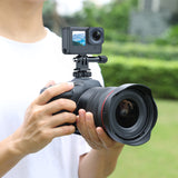 VRIG AC24 Sports Camera Cold Shoe Adapter 180° Adjustable with 1/4 Inch Screw Hole Tripod Mount for GoPro Hero 12/11/10/9