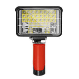 27W 6000LM LED Work Light Flashlight Spotlight Portable Outdoor Camping Electric Torch for Milwaukee 10.8V-12V Li-ion Battery