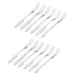 12 Pcs Dessert Forks,5.1 InchStainless Steel Mini Salad Fruit Tasting Forks tail Fork
