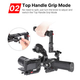 Sliding Handle Handgrip Stabilizer Extension Handle Aluminum with Cold Shoe 1/4 Screw for Ronin S2/ Ronin SC2 Gimbal Stabilizer