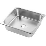 Single Sink Bowl Undermount Single Bowl 304 Stainless Steel Fast Discharge Brushed Surface  Appearance Recessed for Boat