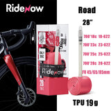 Ridenow light 19g TPU 700x18-28c Road Tire 45mm/65mm/85mm 700c Super Light Inner Tube For Bike Dics Brake