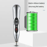 Charge three acupuncture head of the first five stick to nine charging laser meridian massage pen