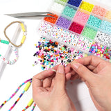 Alphabet Bead Box Beaded With Accessories Materials For DIY Keychain Bracelet Making Kit
