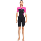 1.5mm Neoprene Wetsuits Swimwears Diving Suits Short Sleeves Women Ladies One Piece Surf Snorkeg Surfing Swimsuit