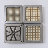 French Fry Stainless Steel Cutter Commercial Vegetable Fruit Chopper with 1/2'', 3/8'', 1/4'' Blades Potato Dicer
