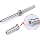 40Pcs Invisible Turnbuckle Hand Swage Threaded Stud Hex Head Fitting Receiver Terminal For 1/8 Inch Cable Raig