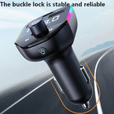 Car Bluetooth 5.0 MP3 Player PD/QC3.0 FM Transmitter Wireless Handsfree Car Kit Dual USB Fast Charger Support U Disk Play