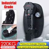 Large Electric Vacuum Suction Cup with Pressure Gauge - Heavy-Duty Hand-held Strong Suckers for Granite, Glass, and Tile Lifting