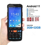 Android 9 Handheld Data Collector WiFi 4G Bluetooth Bar Code Reader 1D 2D QR PDF417 Touch Screen Terminal PDA