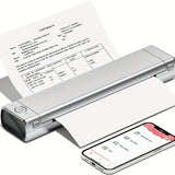 Portable wireless thermal Bluetooth mobile printer, inkless compact design