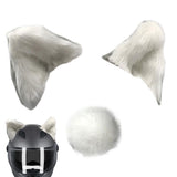 Creative Cute Plush Cat Ears Decorate Motorcycle 1Pair Motocross Helmet Decor Sticker Accessories Cosplayer Styling
