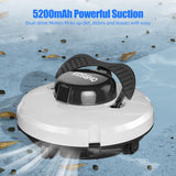 KOSGHO Cordless Robotic Pool Cleaner - IPX8 Waterproof, Dual-Motor Strong Suction, Self-Parking, 120 Mins Runtime, Automatic Pool Vacuum