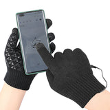 USB Heated Knitted Full Finger Non-Slip Thermal Knitting Mitts Cycg Gloves for Autumn Winter