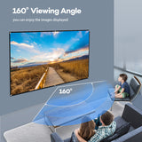 80-inch Portable HD Projector 16:9 Projection Screen Foldable Durable Wall Mounted for Outdoor Movies Home Theater Office