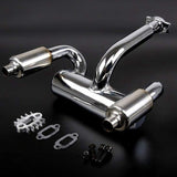 CNC Metal 2X Twin Exhaust Pipe with Muffler for 1/5 HPI Rovan Ba 5B 5T 5SC RC