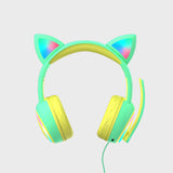 Cat Ear Headphone Girl Cute Kids Headset children's Bluetooth Headphones With Microphone for Early Education Headset