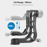 GHA-01 Panoramic Gimbal Tripod Head Gimbal Tripod Head 360 Degree Cantilever Gimlet Photography Camera for Telephoto Heavy Lens