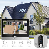 WiFi Video Doorbell for Apartment - 2.4GHz Peephole Camera with 4.3-inch IPS Display, Tuya APP, 1080P, 120-Degree Visible Night Vision
