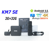 MECOOL TV Box KM7 10pcs sE 2G DDR4 32G Android 11 Gogle Certified 4K Amlogic S905Y4 HDR10 2.4G/5G WIFI Prefix VS KICKPI KP1 km2