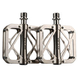 Titanium Alloy Bicycle Pedals - 3 Sealed Bearings, Mountain & Road, Flat, Ultralight Wide Platform, Accessories