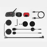 Retail 2Pcs V6 Bluetooth Walkie Talkie Helmet Headset Riders Communicator Interphone