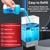 1pc Automatic Mouthwash Dispenser Touchless 700mL(23.67 Oz), Wall Mounted Mouthwash Dispenser For Bathroom With Magnetic Cups, No Drilling, Perfect For Family, Bathroom Accessories