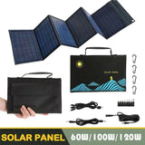 100W Solar Panel Folding Bag USB+DC Output Solars Charger Foldable Sola r Charging Device Outdoor Portable Power Supply