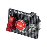 DaierTek 12V Racing Car Engine Start Stop Ignition Push Buttons LED Toggle Switch Panel Carbon For Truck