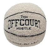 Offcourt Pillow, Shaped Teddy Fleece Embroidered Basketball Throw Pillow Fuzzy Plush Toy