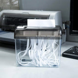 Manual A6 Paper Shredder for Bills Receipts Card Letter Documents Tickets Easy Strip Cuttter Hand Cutting hine Quiet LX9A