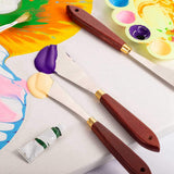 4 Pcs Painting Scraper Knife Stainless Steel Painting Mixing Scrapers Palette Painting Knife For Painting Art Tool