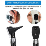 Fiber Optic Ophthalmoscope Otoscope Set LED Eye Examination Devices Cleaner Ear Nose Throat Exam Diagnostic Kit Medical Tool