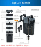 Fish tank wall filter bucket small oil removal membrane external mounted water purification filtration