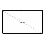 100/120-inch 16:9 Projector Portable HD Projection Screen Foldable Wall Mounted for Home Theater Office Indoors Outdoors