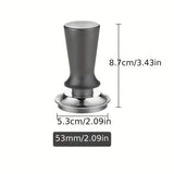 1pc, 304 Stainless Steel Coffee Tamper - Balanced Force 30 Lbs, Flat Bottom, Elastic Constant Force Filling Machine