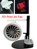 JetFan Desktop USB Fan NIKOLATOY Creative Engine Model3D Turbofan Red light Tail Flame Atomization Spray Devic
