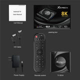 X88 Pro 13 Ultra HD 8K Android 13.0 Smart TV RK3528 4GB 64GB Wifi6 BT5.0 2.4G&5G Wifi Media Player Set Top Box