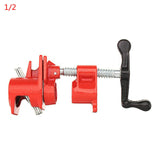 3/4 OR 1/2 Inch Heavy Duty Pipe Clamp Woodworking Wood Gluing Pipe Clamp Steel Cast Iron Pipe Clamp Fixture Carpenter Hand Tool