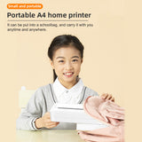 A4 Paper Thermal Wireless BT Mobile Photo Printer - Support 210mm Wide for Outdoor Travel and Home Office Printing