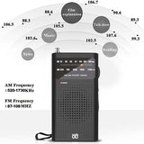 Mini Pocket FM/AM Radio Portable Digital Radio For Elderly Sports Outdoor Music PlayerWith 3.5mm Earphone Jack