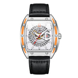GUANQIN New Luxury Mechanical Leather Mens Watches 50M Waterproof AR Sapphire mirror Watch For Men Automatic Date Luminous Watch