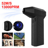 130000 RPM Mini Turbo Jet Fan Violent Turbofan USB Rechargeable Brushless Motor 52m/s High Speed Duct Blower