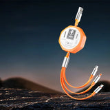 3 In 1 Retractable 100W Cable Fast Charging And Data Micro Usb Type C For Iphone Android Phone Xiaomi Huawei OPPO
