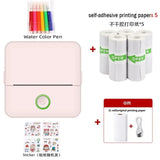 Mini Thermal Printer Wireless Bluetooth 4.0 200dpi Photo Label Memo List Printing with USB Cable Imprimante Portable